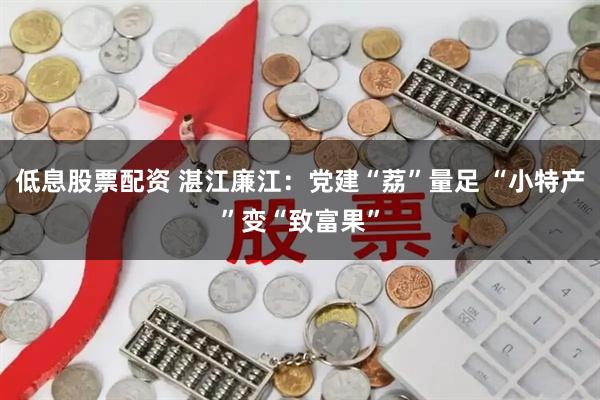 低息股票配资 湛江廉江：党建“荔”量足 “小特产”变“致富果”
